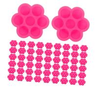 GANAZONO 100piezas Copa De Pegamento Para Pestañas Forma De Flor Soporte Para Extensión De Pestañas Herramienta De Belleza Para Salón y Uso Personal