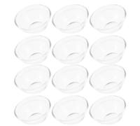 GANAZONO 12 Cuencos de Vidrio Redondos Paquete de 12 Saludables y Seguros de 45ml, Resistentes al Calor sin Rebabas para Pudín para Servir Postres en Casa