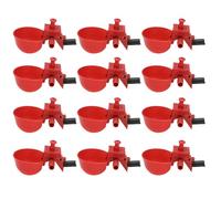 GANAZONO 12 Piezas Bebedero Automático Ajustable para Aves Copas de Agua para Pollos y Codornices Accesorios para Granjas Avícolas Abs Color Aleatorio Color Aleatorio