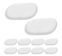 GANAZONO 12 Piezas Borlas de Maquillaje de Silicona Transparente en Forma de Hoja, Mini Esponjas No Absorbentes para Base, Corrector y Polvos Sueltos, Lavables y Reutilizables