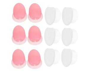 GANAZONO 12piezas Fundas Protección Pinceles Labios Silicona Reutilizable Anti-pérdida Succión Viaje