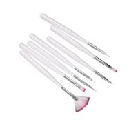 GANAZONO 14 piezas Pinceles para Uñas Herramientas Profesionales de Pintura y Diseño de para Manicura y Pedicura con Mangos Largos y Resistentes para Casa y Salón