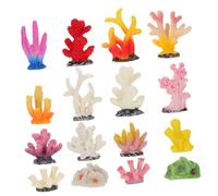 GANAZONO 16 Piezas Coral Artificial Mini Decorativo para Acuarios Plantas Coral Simulación Falso para Peceras Pequeñas Decoración Temática Marina para y Tanque Betta