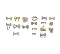 GANAZONO 18 piezas Decoración de Uñas Brillantes con Diamantes y Estrellas para Manicura Accesorios para Uñas Elegantes y Duraderos Uso Profesional y Personal