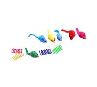 GANAZONO 1Juego Ratón de Juguete para Gatos Interactivo de Peluche para Gatitos Estimula la Curiosidad Ejercicio Colores Aleatorios