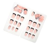 GANAZONO 2 Cajas arte de uñas de navidad pegatinas para uñas press-on nails Consejos de postizas postizas cortas Presione las cortas decorativas