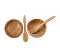 GANAZONO 2 Juegos de Cuencos de Natural para Mascarilla Facial, Tazones Pequeños Color Castaño para Mezclar Mascarillas Diy, Kit Ecológico para Cuidado Facial en Casa