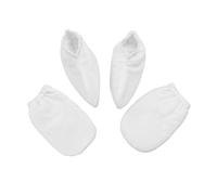 GANAZONO 2 pares Guantes Aislantes para Terapia de Parafina Manoplas para Manos y Pies Revestimiento Térmico para Spa Blancas Retención de Calor y Cierre de Presión