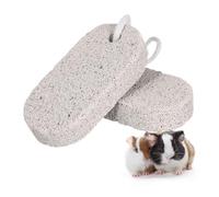 GANAZONO 2 Piedras De Molar Dientes De Mascotas Mineral De Calcio 9x4.5cm para Ratones Conejos Ardillas Hámsteres Limpiar Dientes
