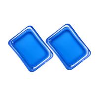 GANAZONO 2 Piezas Bandeja Inflable para Servir Hielo y Bebidas 60x44x6 Cm, Soporte Portátil de PVC Resistente para Fiestas en Piscina, Enfriador Flotante Versátil para Buffet y Bar