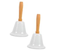GANAZONO 2 Piezas Campanitas Pequeñas de Metal para Navidad Campana Manual de Hierro para Restaurante y Bar Campanita Decorativa para Servicio Mostrador