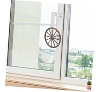 GANAZONO 2 piezas Decoración Rústica de Madera con Rueda Vintage para Estilo Cobertizo Bar Interior y Exterior