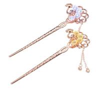 GANAZONO 2 Piezas Horquilla De Metal Vintage Con Borlas Palillos Para Recogido Accesorios Pelo Palillos Para Mujer Palitos Para Pelo