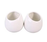 GANAZONO 2 Piezas Macetas Mini Suculentas Maceteros Colgantes De Cerámica Macetero Colgante De Cerámica Macetas Colgantes Mini Pared Jardinera De Pared Geométrica Mujer Alhelí Ronda