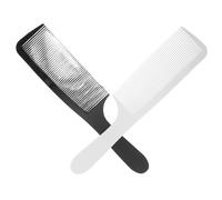 GANAZONO 2 piezas Peine Curvado para Corte de Cabello Hombre Peine Antistático Profesional con Dientes Duraderos y Diseño Ergonómico para Estilismo y Recorte Preciso de Negro y Blanco