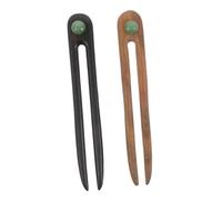 GANAZONO 2 Piezas U-shaped Chinese Hair Sticks For Women Vintage Wooden Hairpins Secure Grip Traditional Hair Accessories For Festivals Weddings And Formal Events