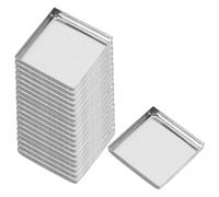 GANAZONO 20 Piezas Compact Makeup Pans Square Iron Refillable Metal Palette For DIY Blush Eyeshadow Powder Organizer Travel-friendly