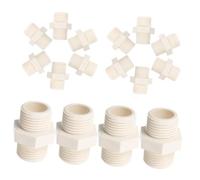 GANAZONO 20 piezas Conector de Tubería Doble Macho Adaptador Resistente para Sistemas de Riego Piscinas y Suministro de Agua Fría Doméstico Industrial