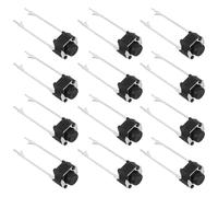 GANAZONO 20 Piezas Microinterruptor Táctil Redondo de 2 Pines para Proyectos en Placa de Pruebas Activación Precisa y Material de Plástico y Cobre Adecuado para Circuitos de Precisión