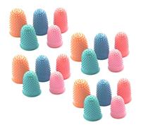 GANAZONO 20piezas Dedales De Silicona Protección Antideslizante y Antiescaldaduras Fundas Protectores Para Dedos Cocina Oficina y Manualidades Rojo Verde Naranja Azul Rosa