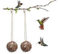 GANAZONO 2piezas Bolas De Ratán para Juguetes De Mimbre Bolas De Nido para Pájaros Enriquecimiento para y Periquitos Jaulas