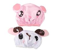 GANAZONO 2piezas Gorro De Ducha Para Niño Niña Doble Capa Accesorio De Baño Divertido Diseño De Caricaturas Para Bebés y Niño Niña Pequeños y Cómodo