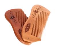 GANAZONO 2piezas Peine De Madera De Durazno Para Cabello Mojado Desenredante Antistático Para Cabello Rizado Mujer