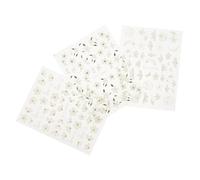 GANAZONO 3 hojas Pegatinas para Uñas Adhesivas Nail Art Stickers para Mujeres DIY Decoración Manicura