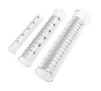 GANAZONO 3 Piezas Pluviómetro Profesional de Vidrio con Escala Tubos Medidores de Lluvia Duraderos para Jardín y Hogar Fácil de Usar