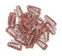 GANAZONO 30piezas Clips De Peluca De Metal Dientes De Peine Accesorios Para Fijar Extensiones De Peluca Fijación Segura y Discreta Para Mujeres