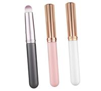 GANAZONO 3piezas Conjunto De Brochas Para Maquillaje Tapa Brochas De y Aplicador De Labios Para Cosméticos Herramientas De Maquillaje Para Mujeres Morado