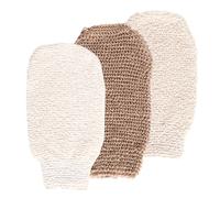 GANAZONO 3Piezas Exfoliantes para Bañarse de Guantes de Ducha de Yute para Exfoliación y Masaje Corporal Reutilizables y Prácticos para Adultos