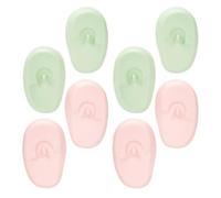 GANAZONO 4 pares de Orejas de Silicona Reutilizable para Teñir Cabello Resistente al Calor Agua Cubre Orejas Cómodo para Peluquería y Uso Doméstico de Rosado y Verde