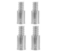 GANAZONO 4 Piezas Adaptador de Poste de Extensión para Escoba y Mopa de Aleación de Aluminio Conexión Ajustable y Segura, Compatible con Varillas Metálicas de 22 y 25mm