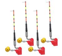 GANAZONO 4 Piezas Alarma Mordedura Pesca con Luz LED Indicador Electrónico Sensible para Pesca con Señuelo Alerta Visual y Sonora y Agua Dulce