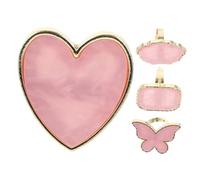 GANAZONO 4 piezas Anillos Paleta para Uñas Diseño Forma de Anillo Paleta para Esmaltes con Bordes Suaves y Material Resistente para Manicura Profesional y Aficionados