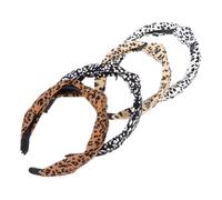 GANAZONO 4 piezas Diademas Anchas Mujer Estampado Ligeras y Cómodas Accesorio Pelo Elegante para Diario y Fiestas