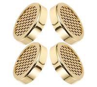 GANAZONO 4 Piezas Humidificador para Caja de Preservación de Cigarros Insertos Dorados para Control de Humedad Dispositivo Portátil para Mantener Frescura y Humedad Óptima