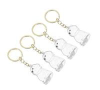 GANAZONO 4 Piezas Pet Hair Keepsake Box Keychain Transparent Memorial Urn For Dog Cat Hair Storage Portable Lightweight Bag Charm For Pet Memory Preservation