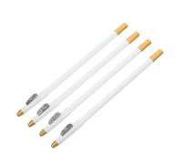 GANAZONO 4piezas Lápices De Barba y Cejas Blancos Con Sacapuntas Integrado Resistente Al Agua Sudor Para Delinear Línea Capilar Modelado De Barba y Maquillaje Duradero Para Hombres y Mujere