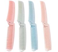 GANAZONO 4piezas Peine de Viaje Portátil Elástico de Plástico para Alisar el Cabello Peine Suave Cuidado del Cabello el Hogar Viaje Color Aleatorio