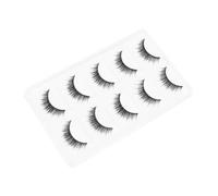 GANAZONO 5 Pares de Pestañas Postizas de Fibra Natural Negras, Densas y Resistentes al Agua, Look Hermoso y Natural en Fiestas y Salidas Nocturnas