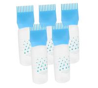 GANAZONO 5piezas Botellas Tinte Cabello Grifo Agua Peluquería Aplicador Aceite Peine Peine Aplicador Peinar Botella Aceite Peinar