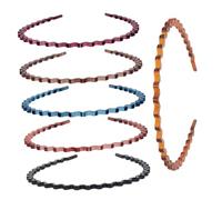 GANAZONO 6 Diademas de Resina Ondas Material Resistente y Cómodas Diseño Chic y Colorido Color Aleatorio para Mujer para Uso Diario en Lavado y Descanso