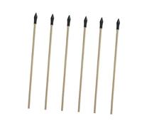GANAZONO 6 Piezas de Juego Tradicional de Flechas Arrojadizas de 43 Cm Punta de Goma Segura, Madera Natural, Accesorio para Entretenimiento y Práctica al Aire Libre