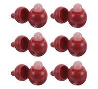 GANAZONO 6 Piezas Pincel Labial de Silicona con Tapa, Cepillo Exfoliante Labial de Silicona, Mini, Rojo, Cabeza Redonda, Reutilizable E Higiénico, para Viaje y Uso Diario