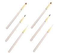 GANAZONO 6 Piezas Pinceles para Arte de Uñas Herramientas Profesionales para Degradados y Detalles Pinceles Finos para Dibujo y Pintura Manicura Accesorios Versátiles para Diseños Precisos