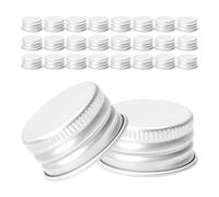GANAZONO 60 piezas Tapas de Aluminio Roscadas para Botellas de Vidrio y Frascos Tapa de Repuesto Reutilizable y Prueba de Fugas para Envases Cosméticos Paquete de Unidades