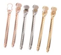 GANAZONO 6piezas Clip de Pato de Metal Pinzas para Rastas y Moños DIY para Mujer Pinzas de Aleación de Aluminio para Fijar Peinados para Cabello Grueso Materiales para Trenzar Cabello
