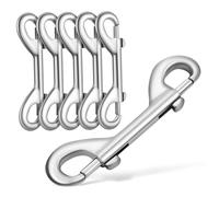 GANAZONO 6piezas Ganchos De Seguridad para Mascotas Clips De Doble Cabeza De Mosquetones Resistentes para Perros Sostenedores De Correa y Llaves Uso Interior y Exterior